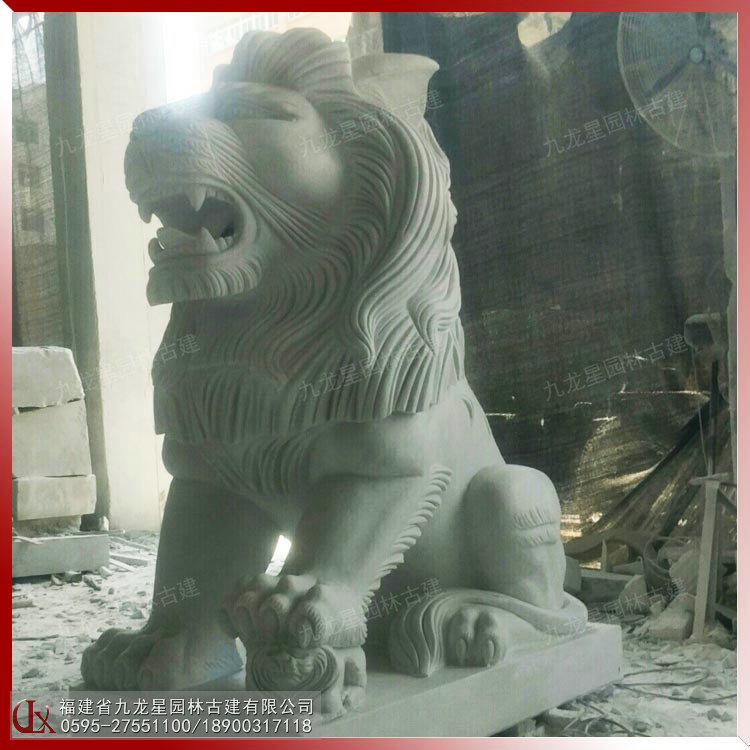 汉白玉石狮子