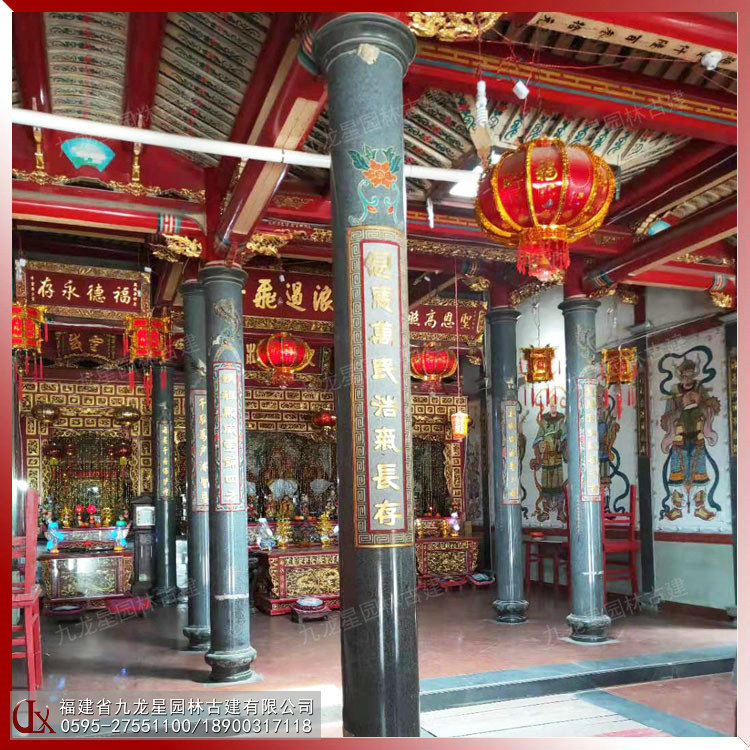 祠堂石材圆柱图片