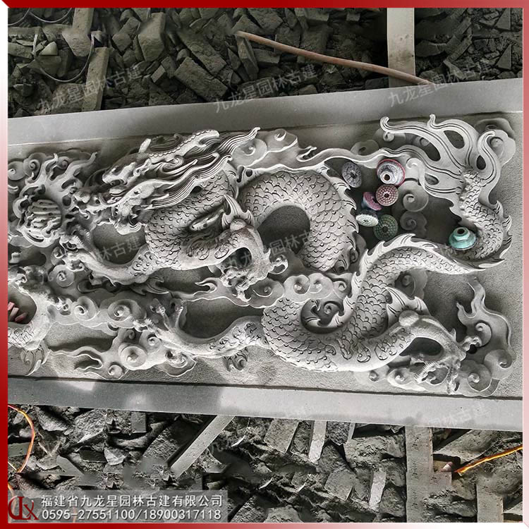 石材浮雕龙凤图片