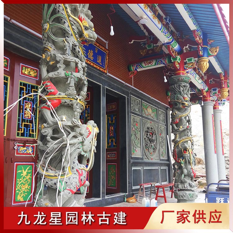 石雕龙柱图片