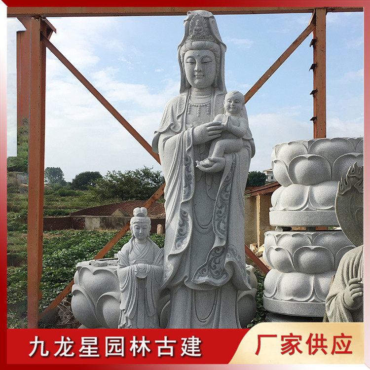 石雕送子观音图片