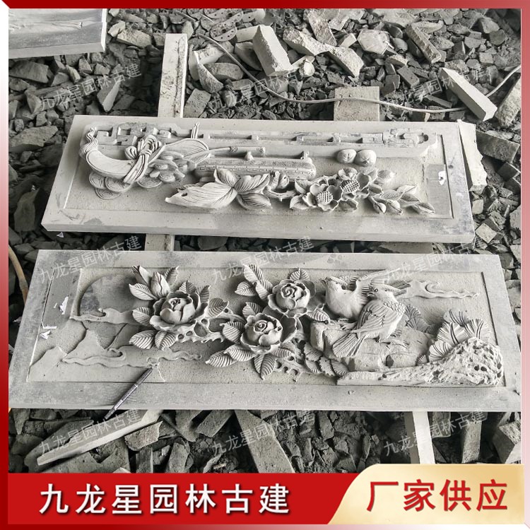 花开富贵浮雕图片