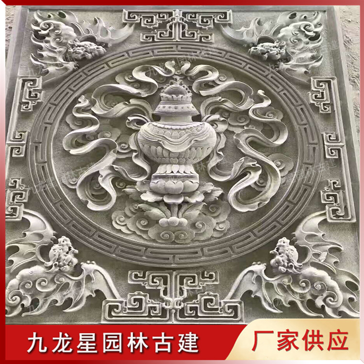 石雕八宝浮雕图片