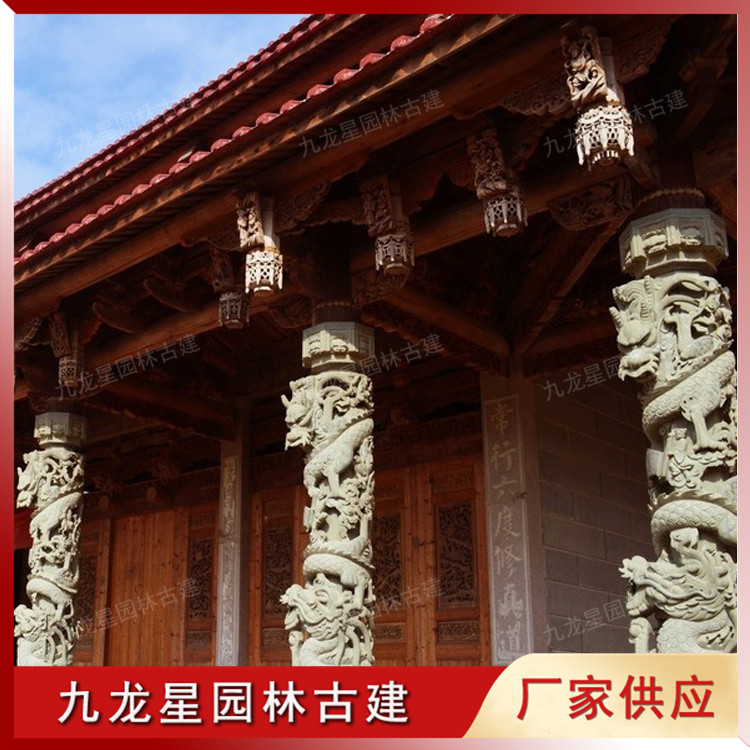 石雕龙柱图片