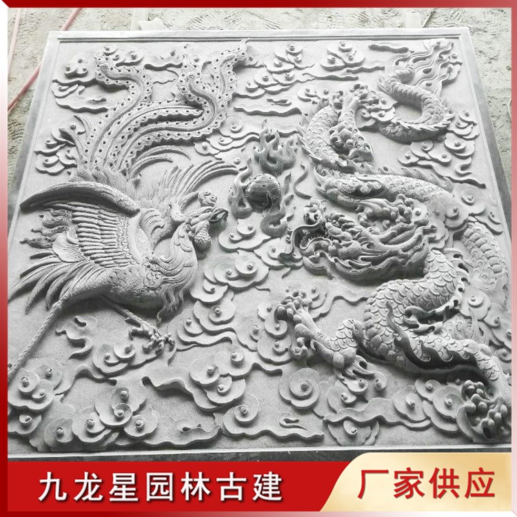 石雕凤凰浮雕图片