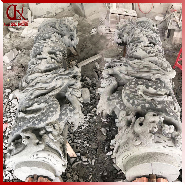 罗源青石雕龙柱